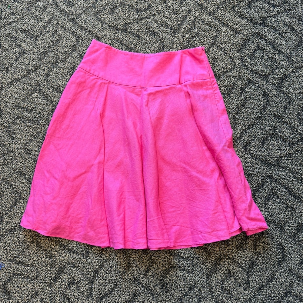 Lauren Ralph Lauren Pink 100% Linen Skirt